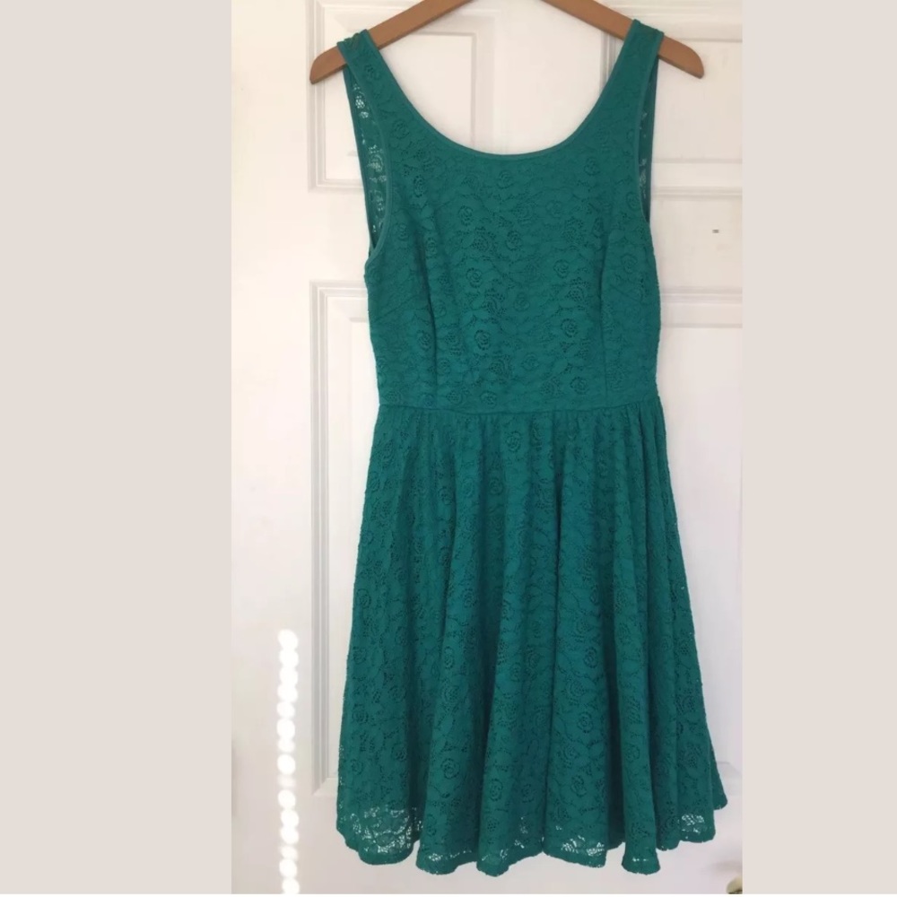 Pins And Needles Green Lace Dress.Urban Outfitters